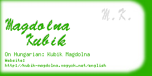 magdolna kubik business card
